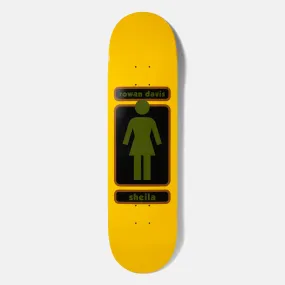 Girl Skateboards - 8.5 Rowan Davis 93 Til Skateboard Deck - Yellow