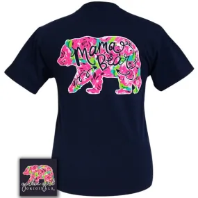 Girlie Girl Mama Bear Floral (Navy)