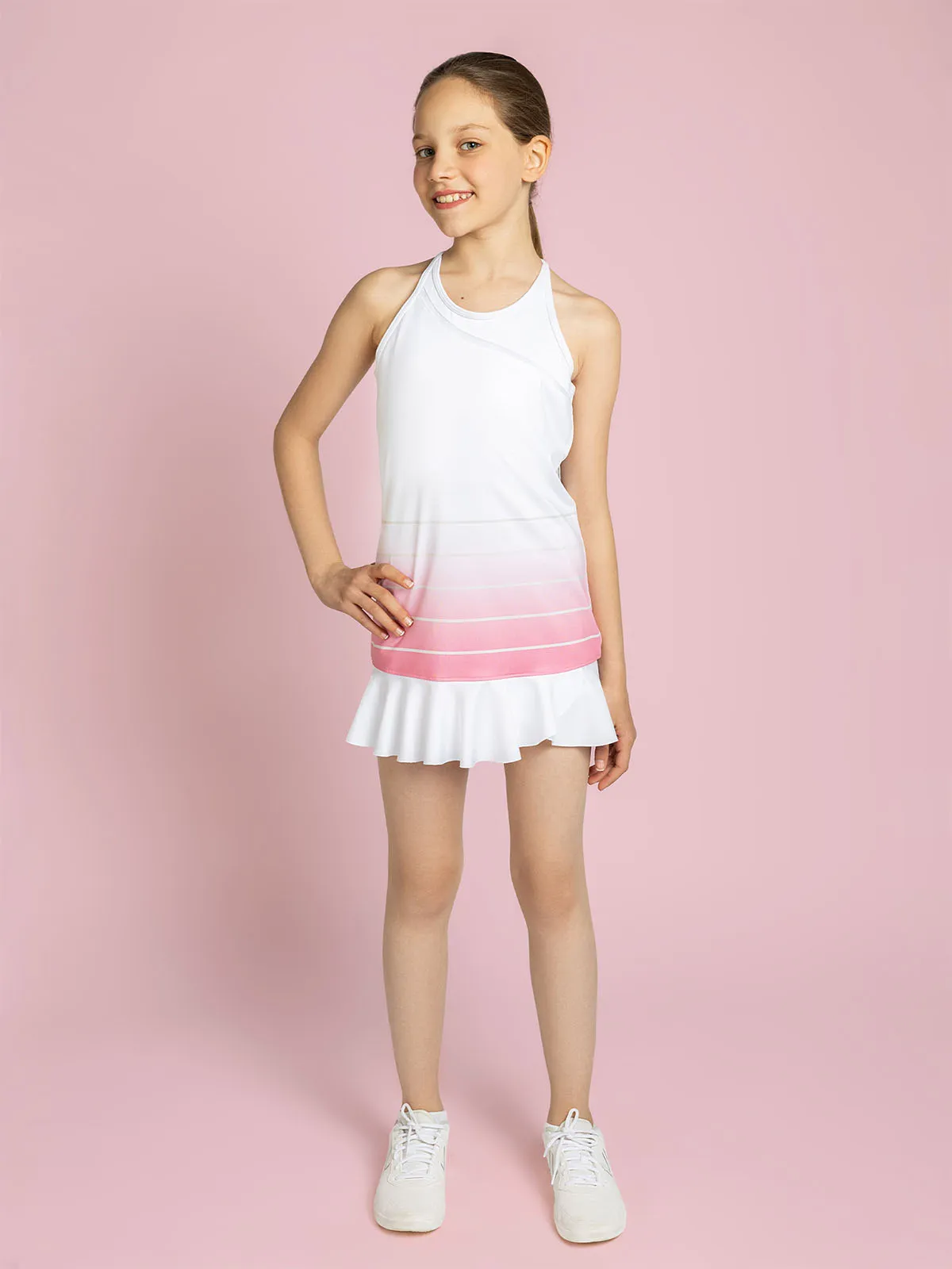 Strappy Flounce Tennis Dress