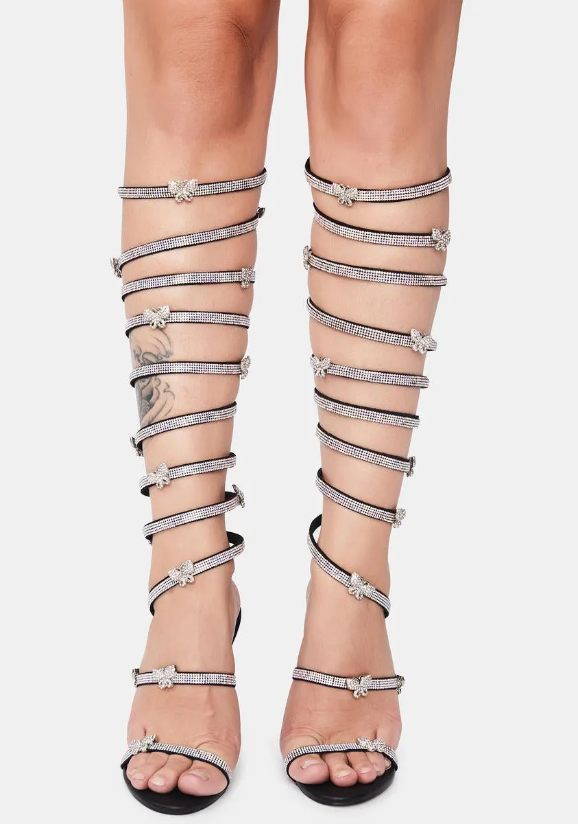 Going Up Butterfly Wrap Heels-