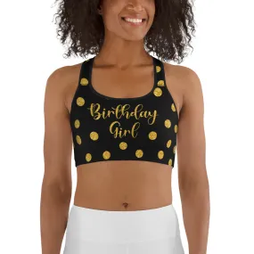 Golden Birthday Girl Sports Bra