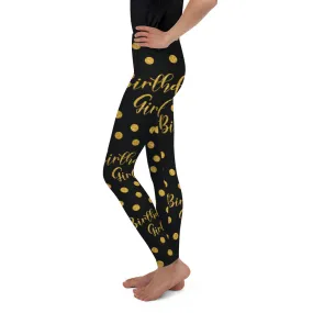 Golden Birthday Girl Youth Leggings