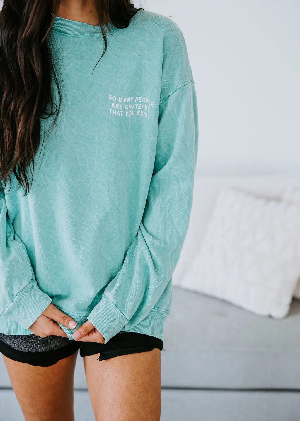 Grateful Oversized Graphic Sweatshirt