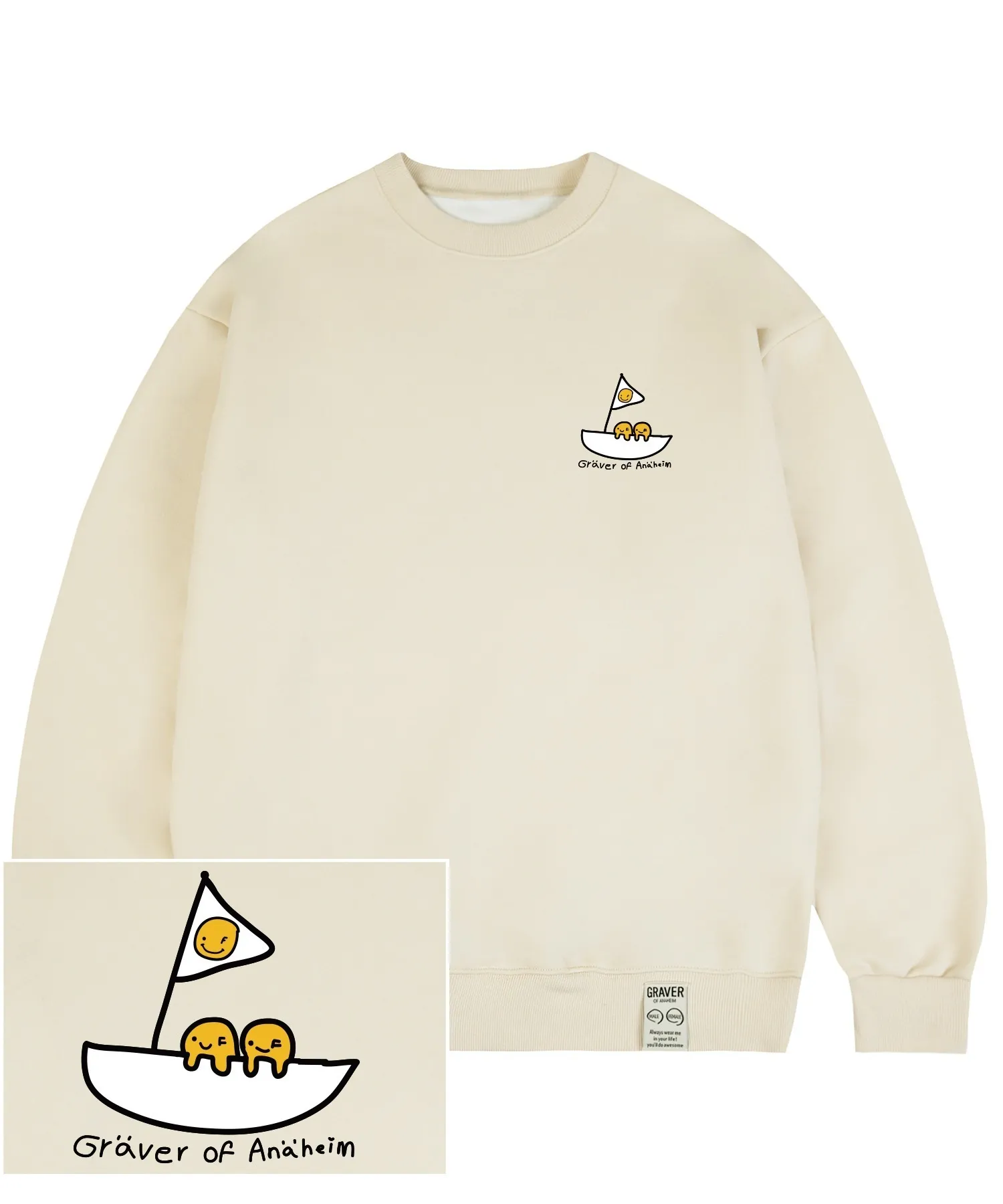 GRAVER GRAVER SAILBOAT SMILE SWEATSHIRT