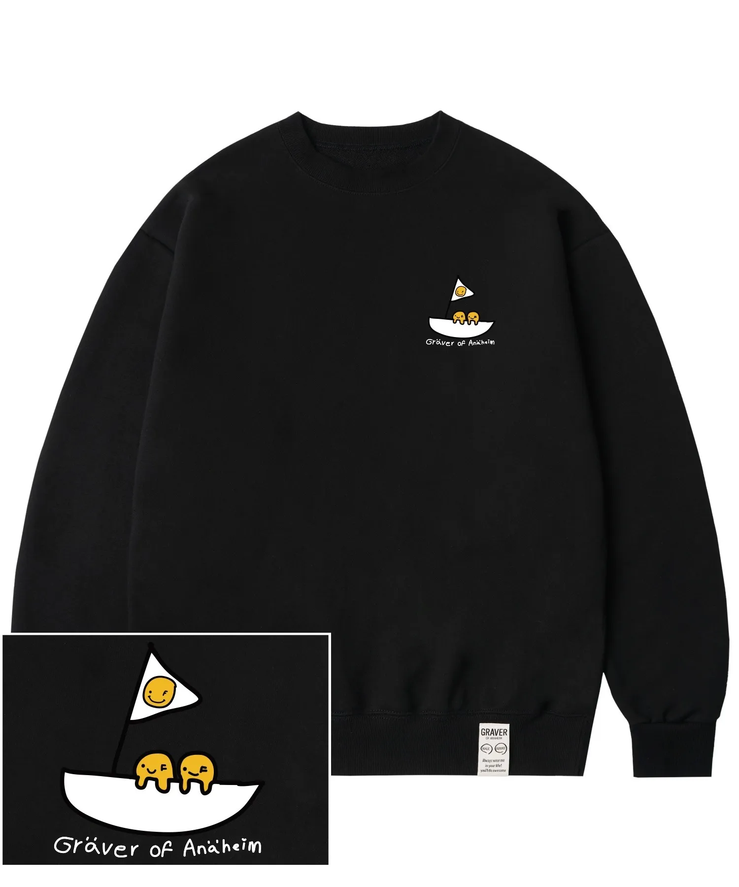 GRAVER GRAVER SAILBOAT SMILE SWEATSHIRT