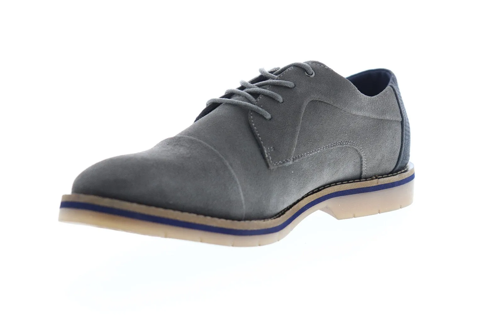 Gray Suede Cap Toe Oxfords for Men by Steve Madden Solemn