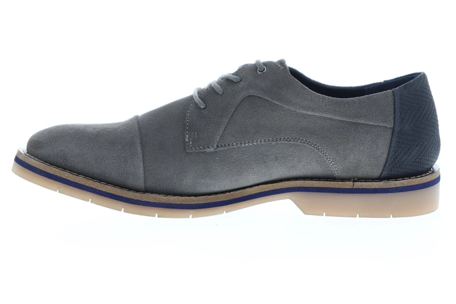 Gray Suede Cap Toe Oxfords for Men by Steve Madden Solemn