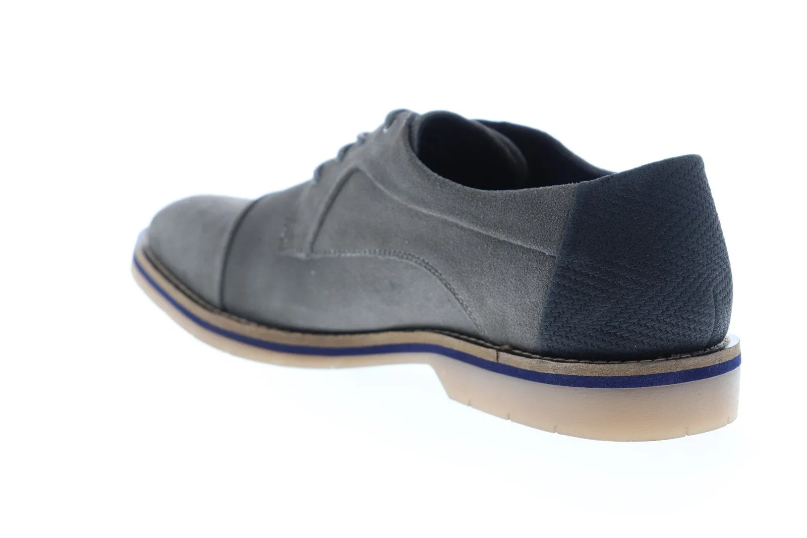 Gray Suede Cap Toe Oxfords for Men by Steve Madden Solemn