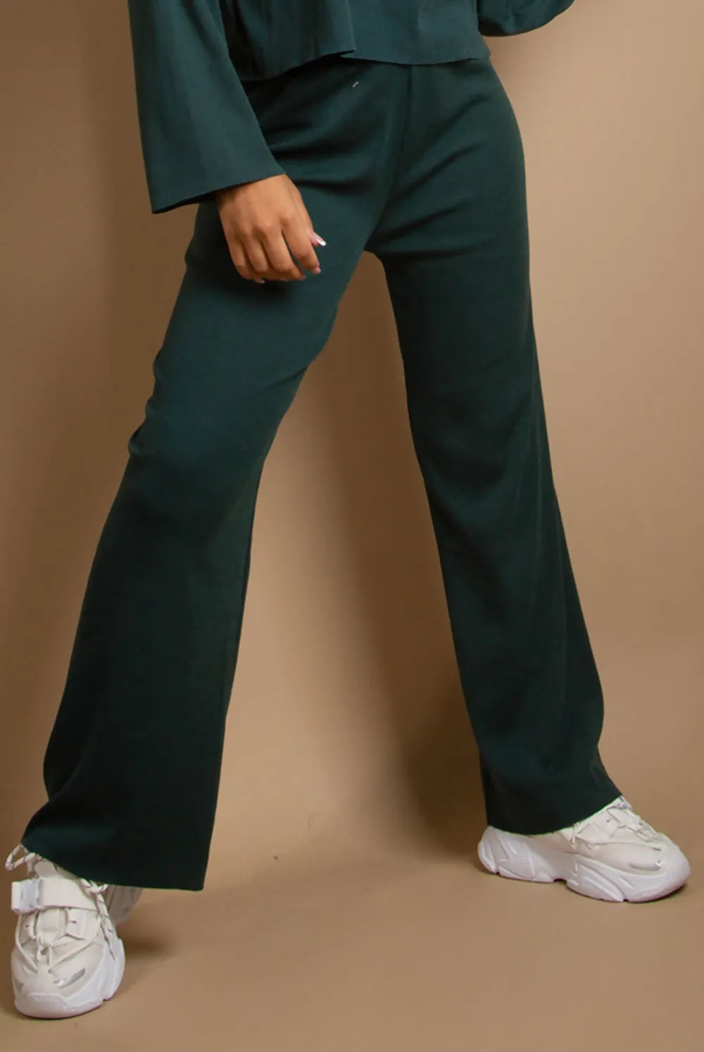 Green Fine Knit Trouser