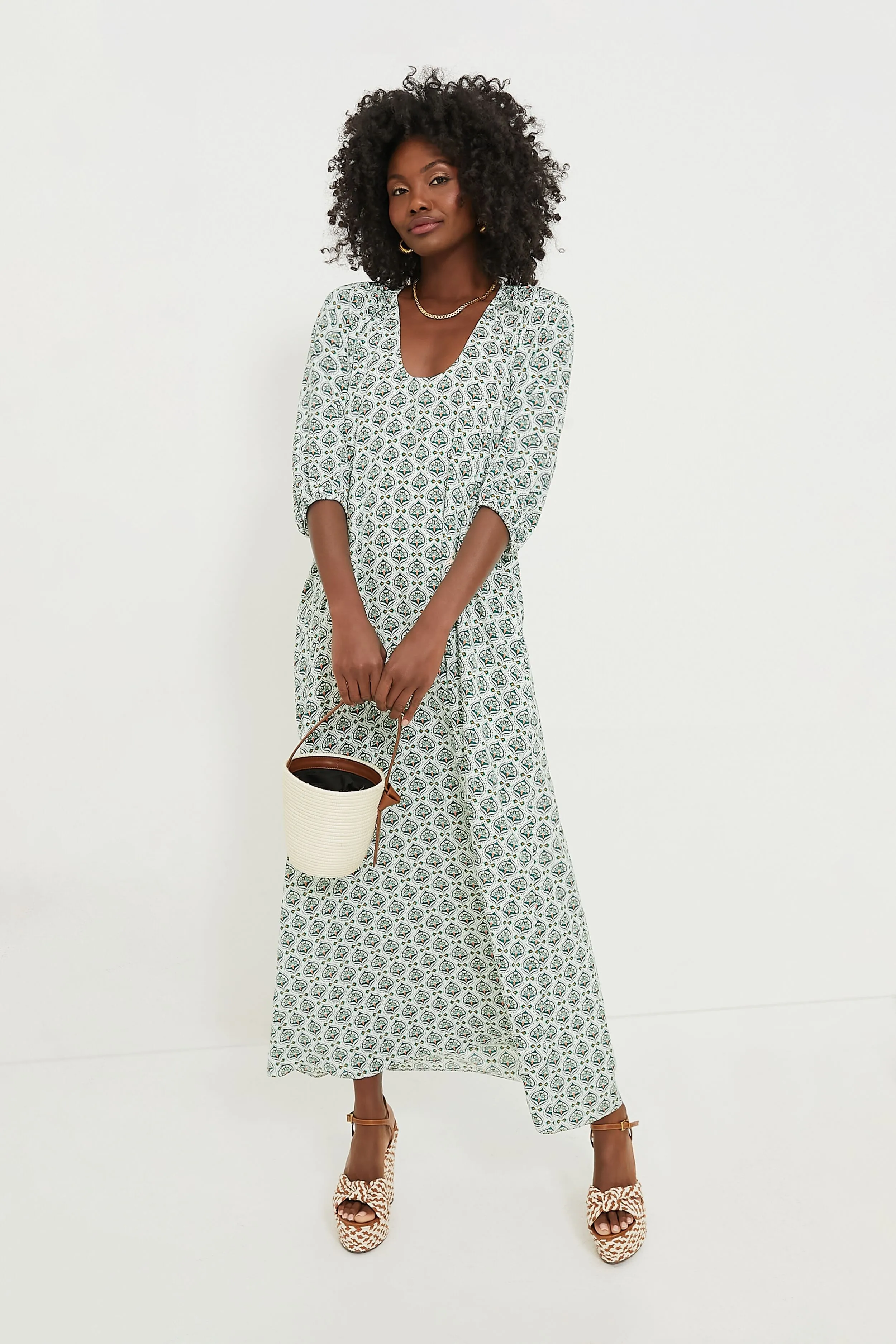 Green Leaves Laurel Maxi Dress