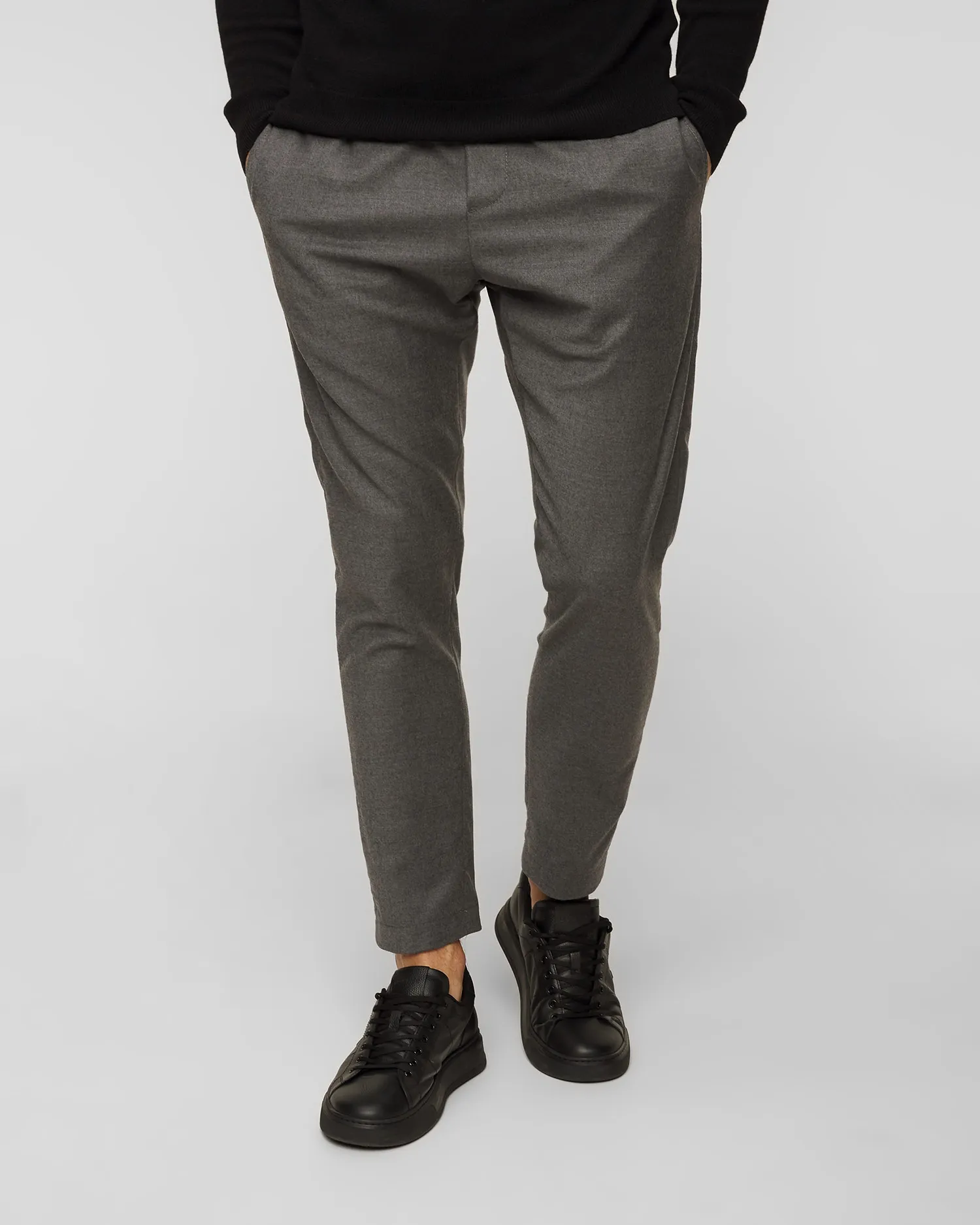 Grey men's wool trousers Dondup Pantalone Dom UP556-979