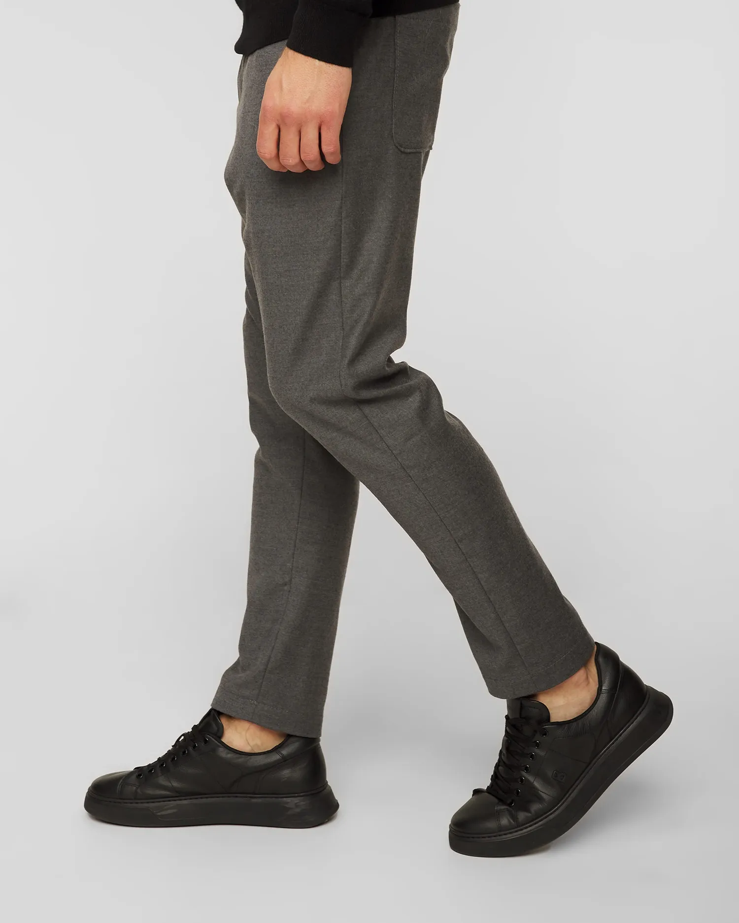 Grey men's wool trousers Dondup Pantalone Dom UP556-979