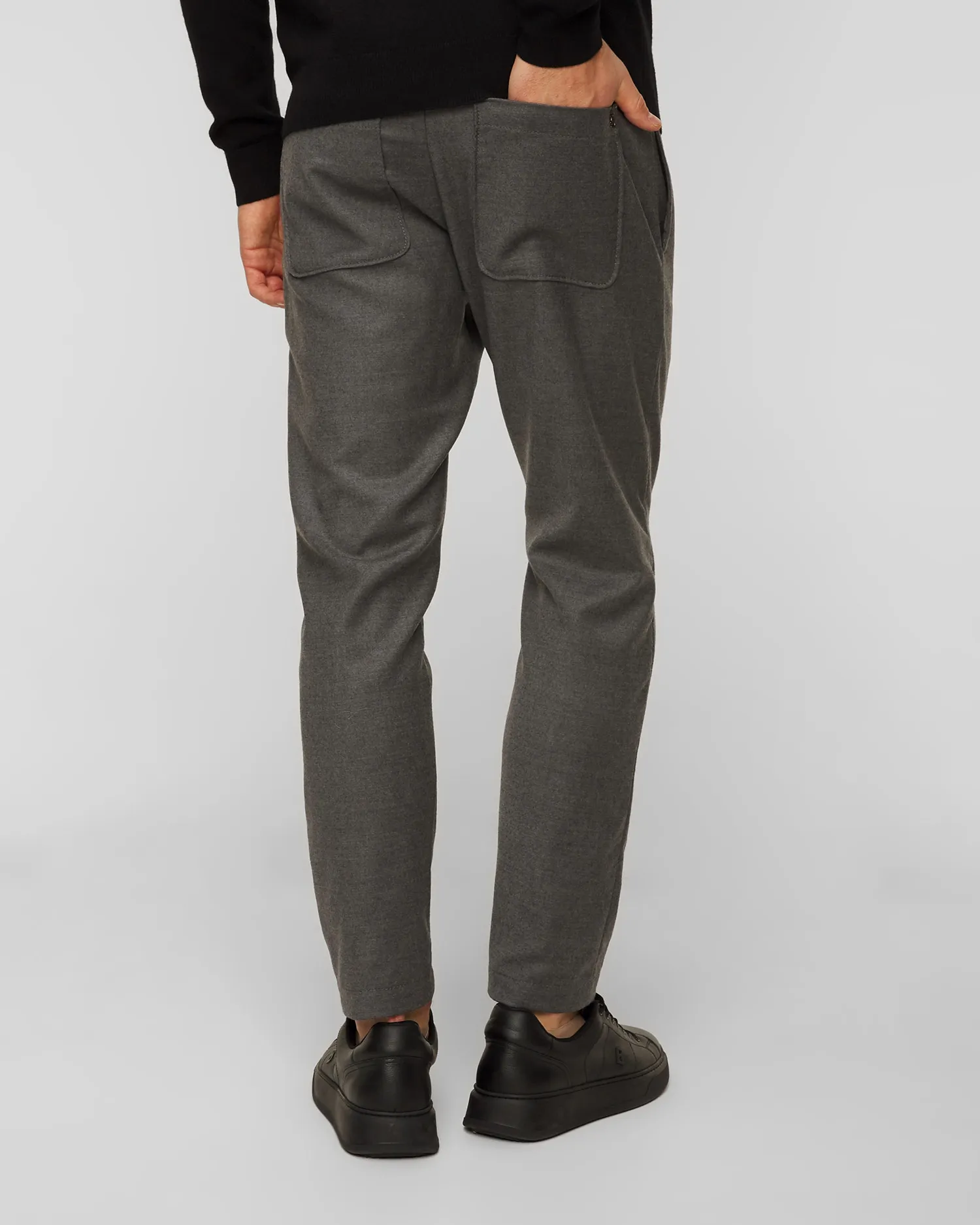 Grey men's wool trousers Dondup Pantalone Dom UP556-979