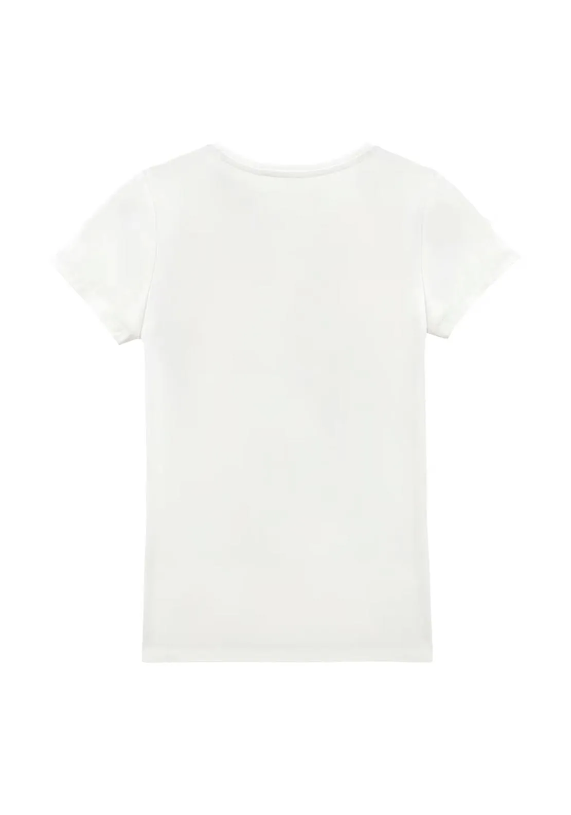 Guess Older Girl Sequins Short Sleeve Tee, White