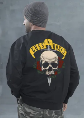 Guns and Roses Men Drop Shoulder Premium Terry Sweatshirt