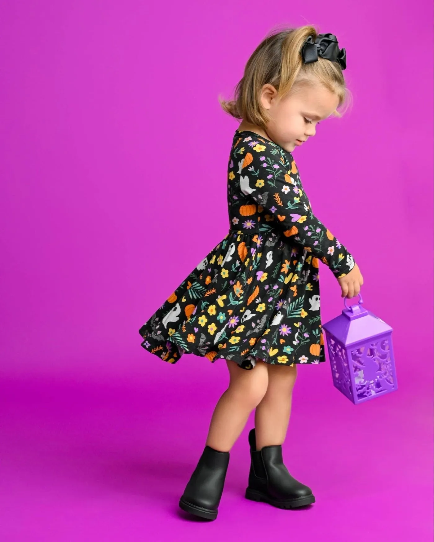 Halloween BOOquet Bamboo Twirl Dress with Pockets *