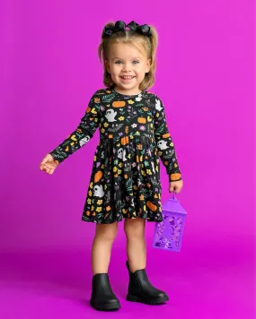 Halloween BOOquet Bamboo Twirl Dress with Pockets *