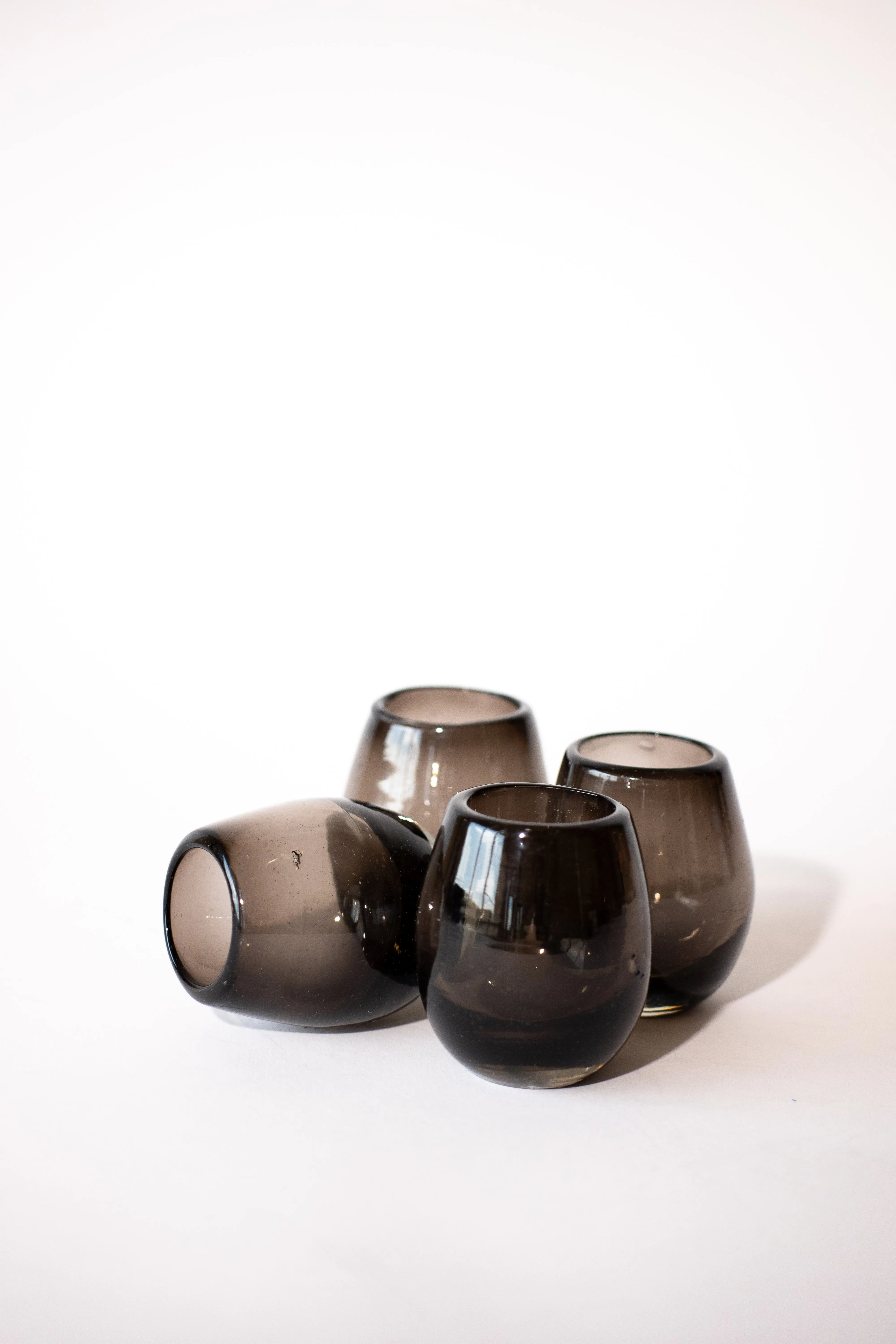 Handblown glass set of 4