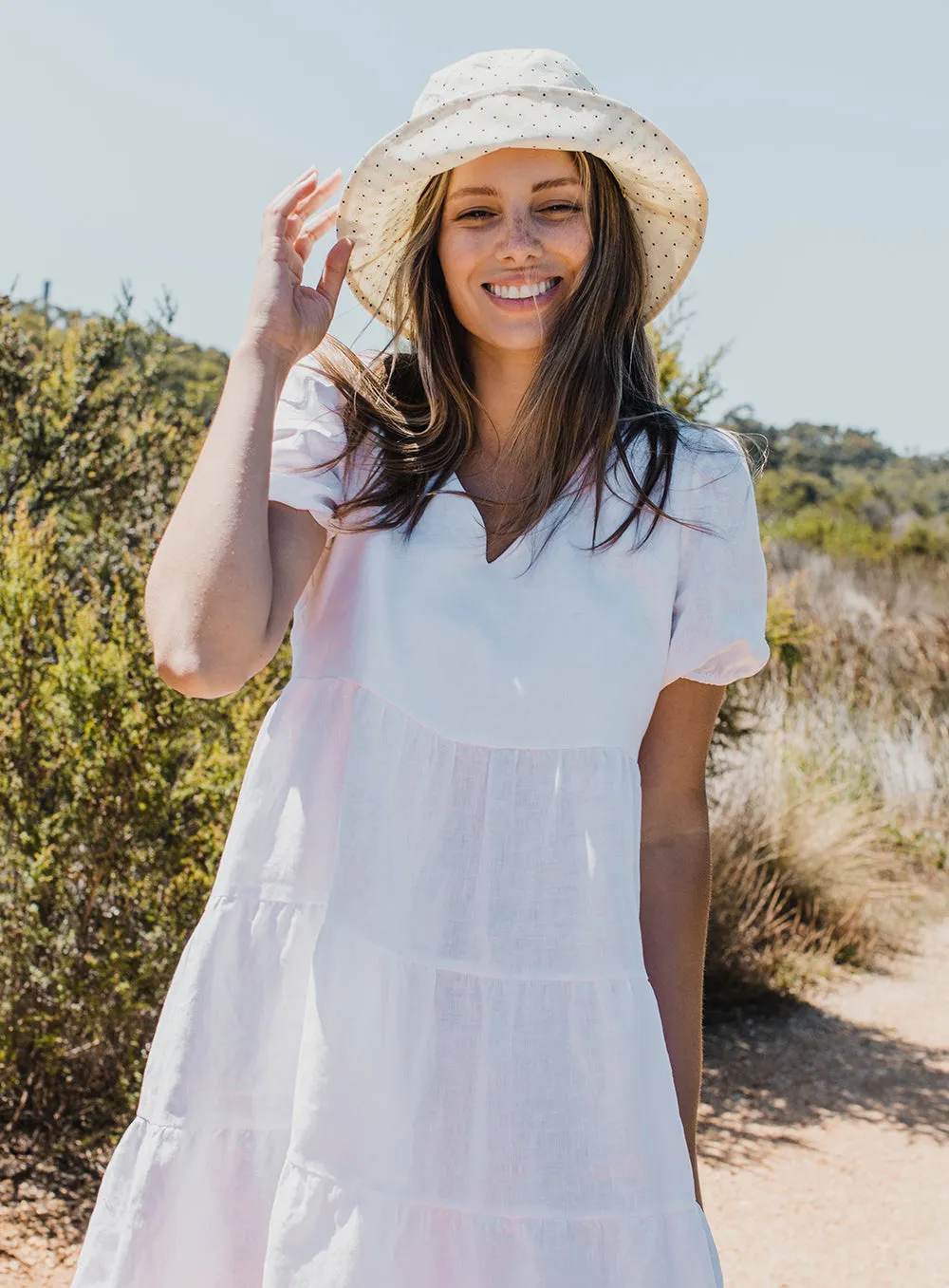 Flowy White Maxi Dress