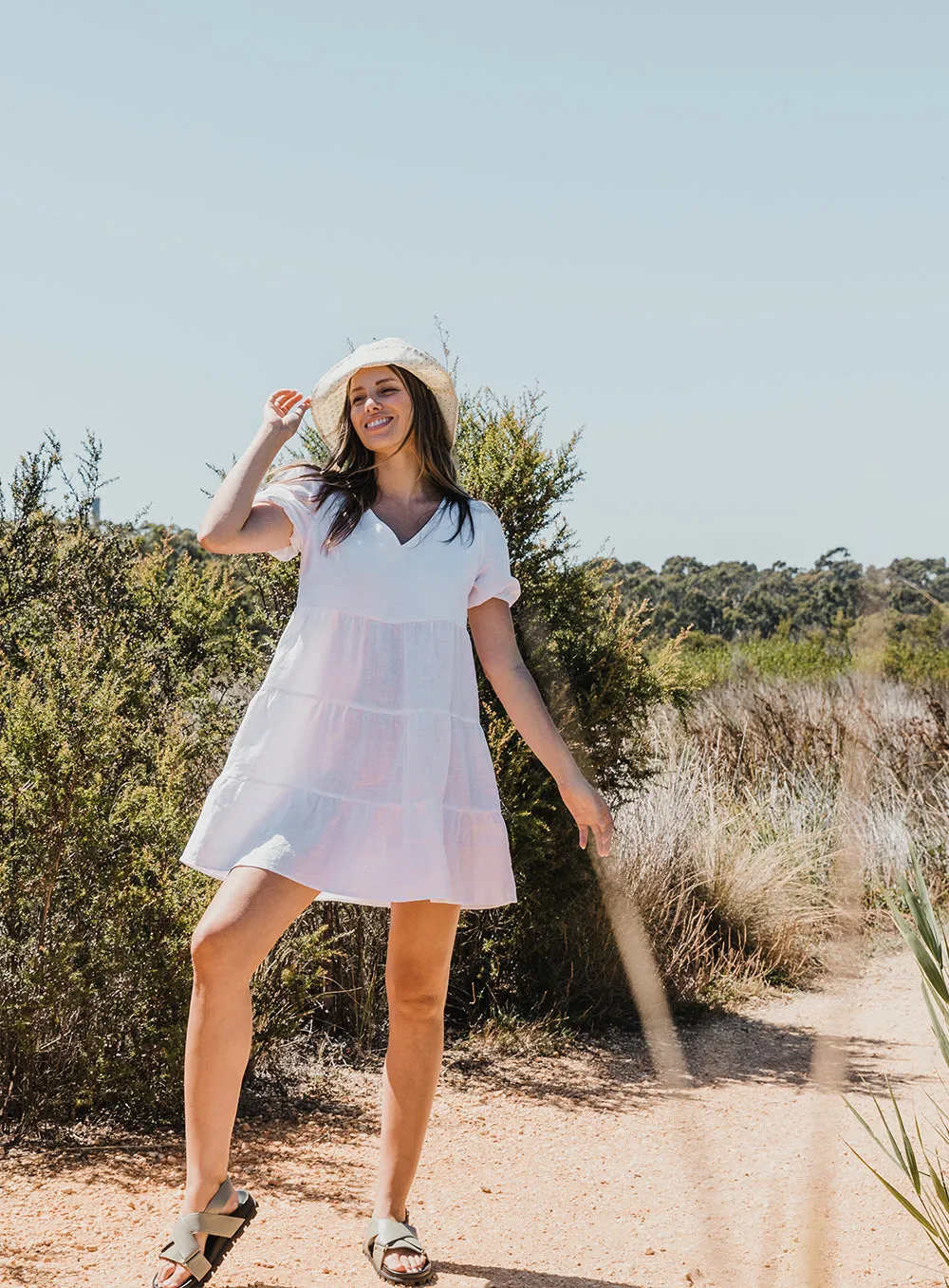 Flowy White Maxi Dress