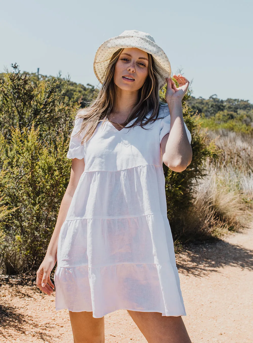 Flowy White Maxi Dress