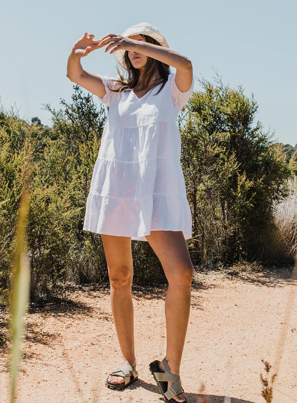 Flowy White Maxi Dress