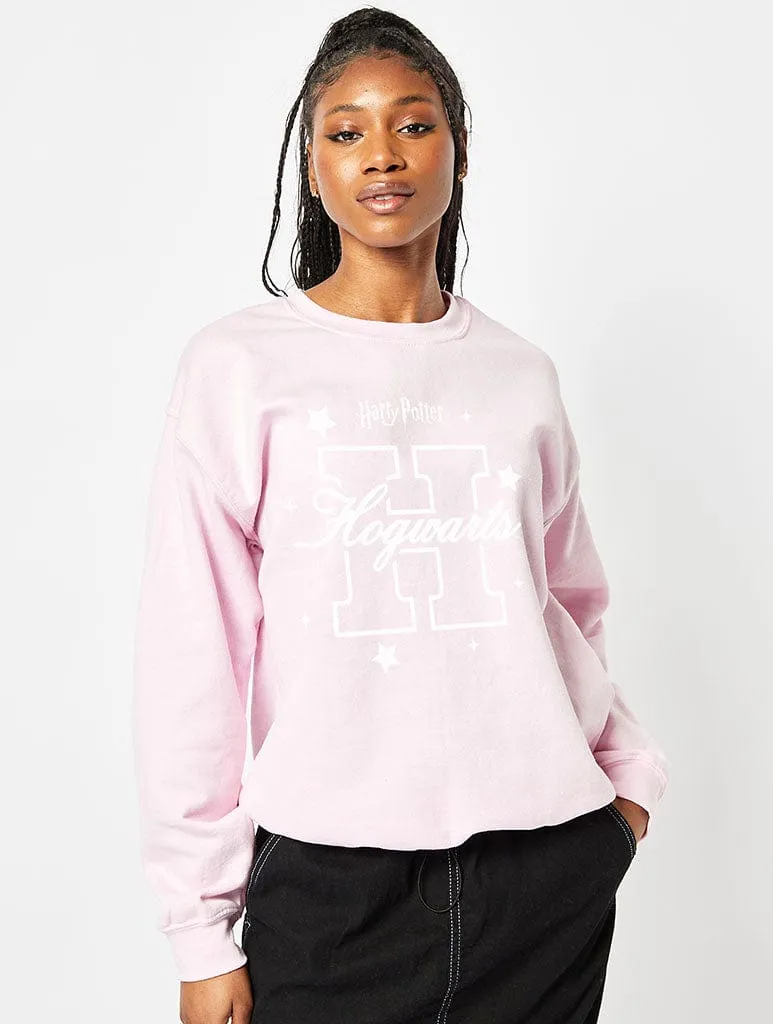 Harry Potter x Skinnydip Hogwarts Sweatshirt In Pink