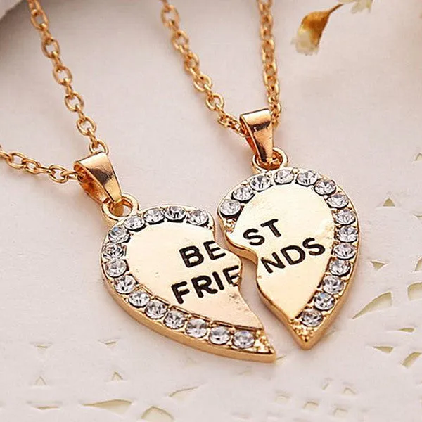 Cute heart-shaped Best Friend Necklace for Women