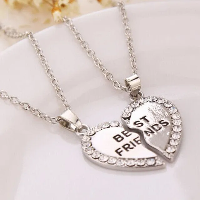 Cute heart-shaped Best Friend Necklace for Women