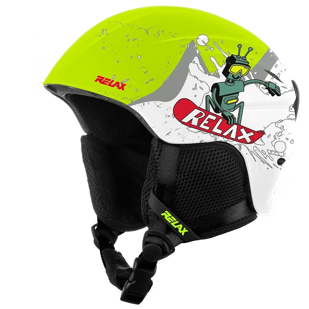 helmet Relax Twister - RH18A10/Matte Neon Yellow/White - kid´s