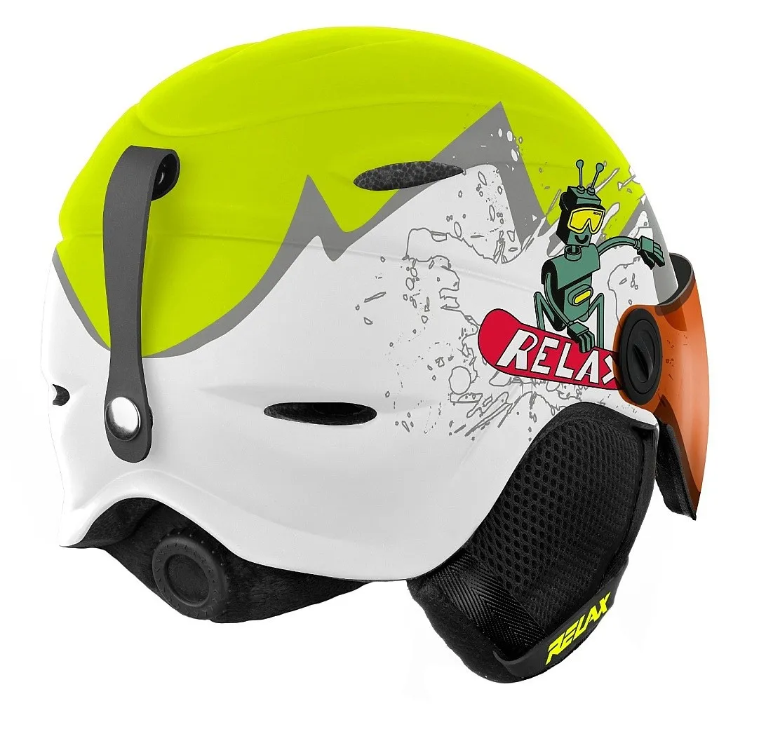 helmet Relax Twister Visor - RH27P/Matte Neon Yellow/White - kid´s