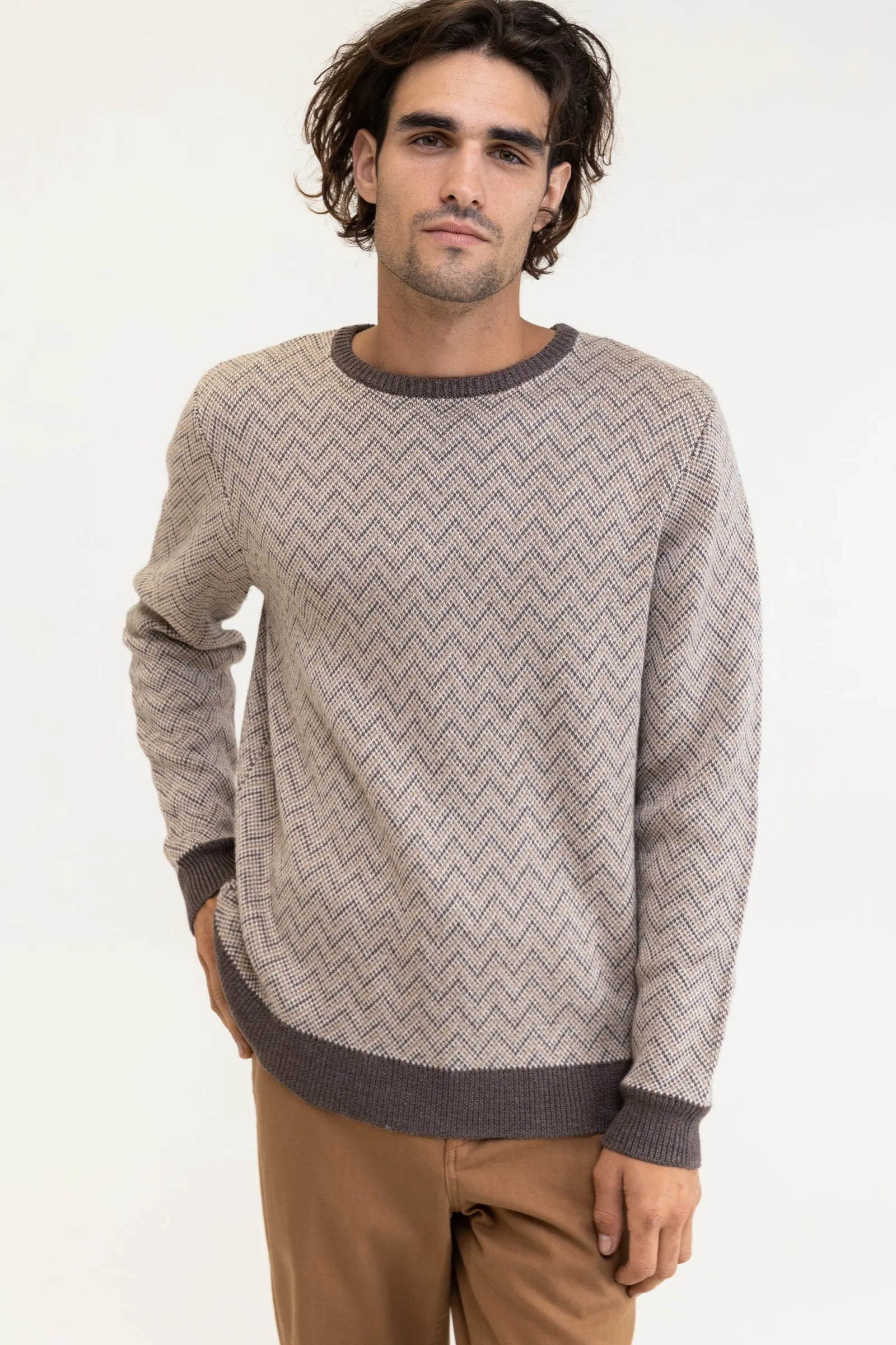 Herringbone Knit Brown