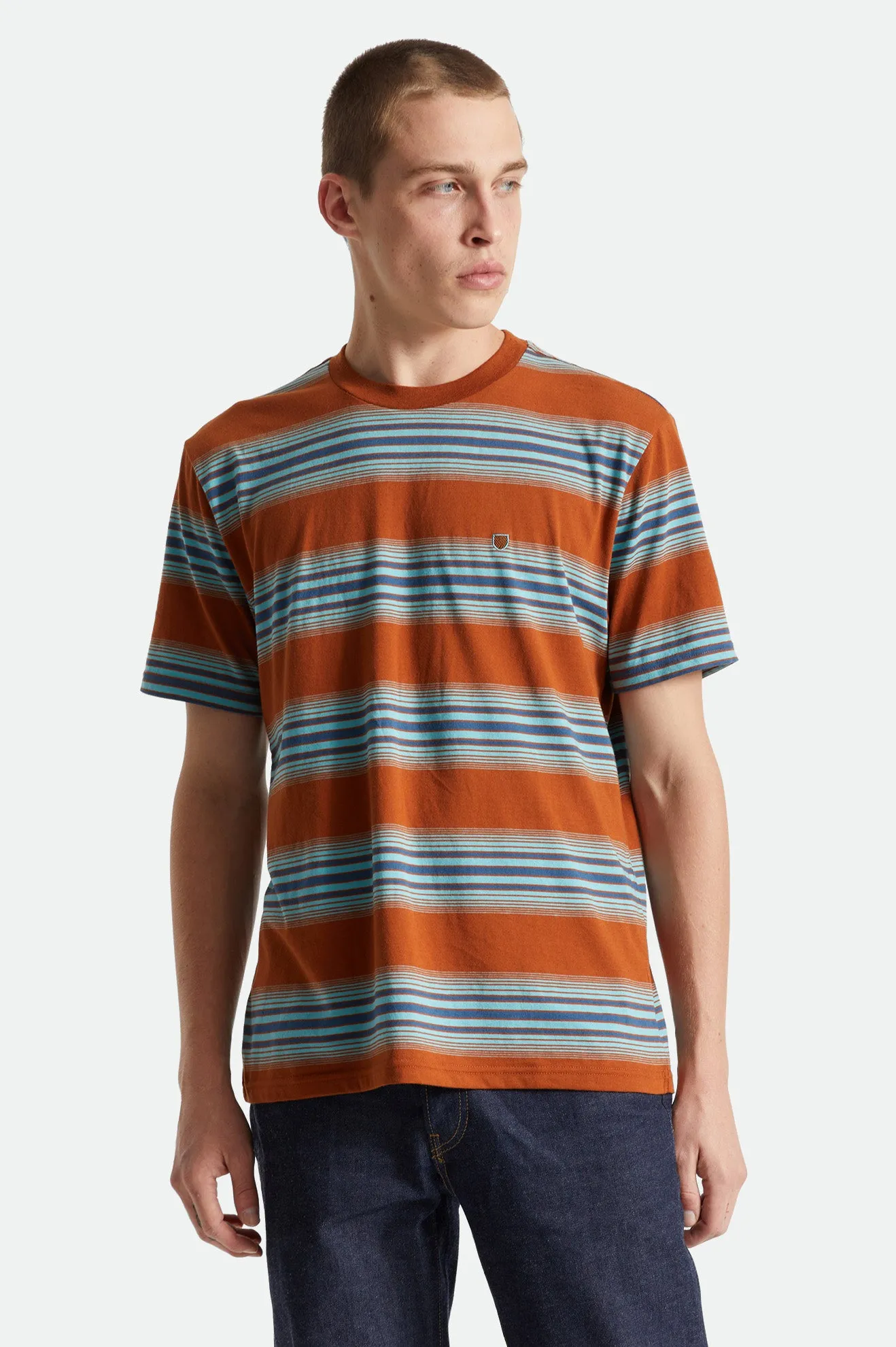 Hilt Shield S/S Knit - Caramel/Teal Ombre