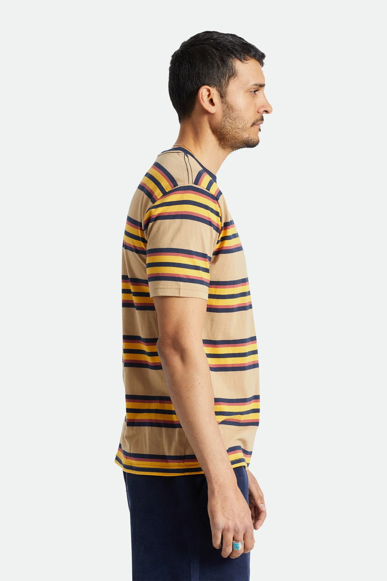 Hilt Shield S/S Knit - Tan/Golden Glow/Navy