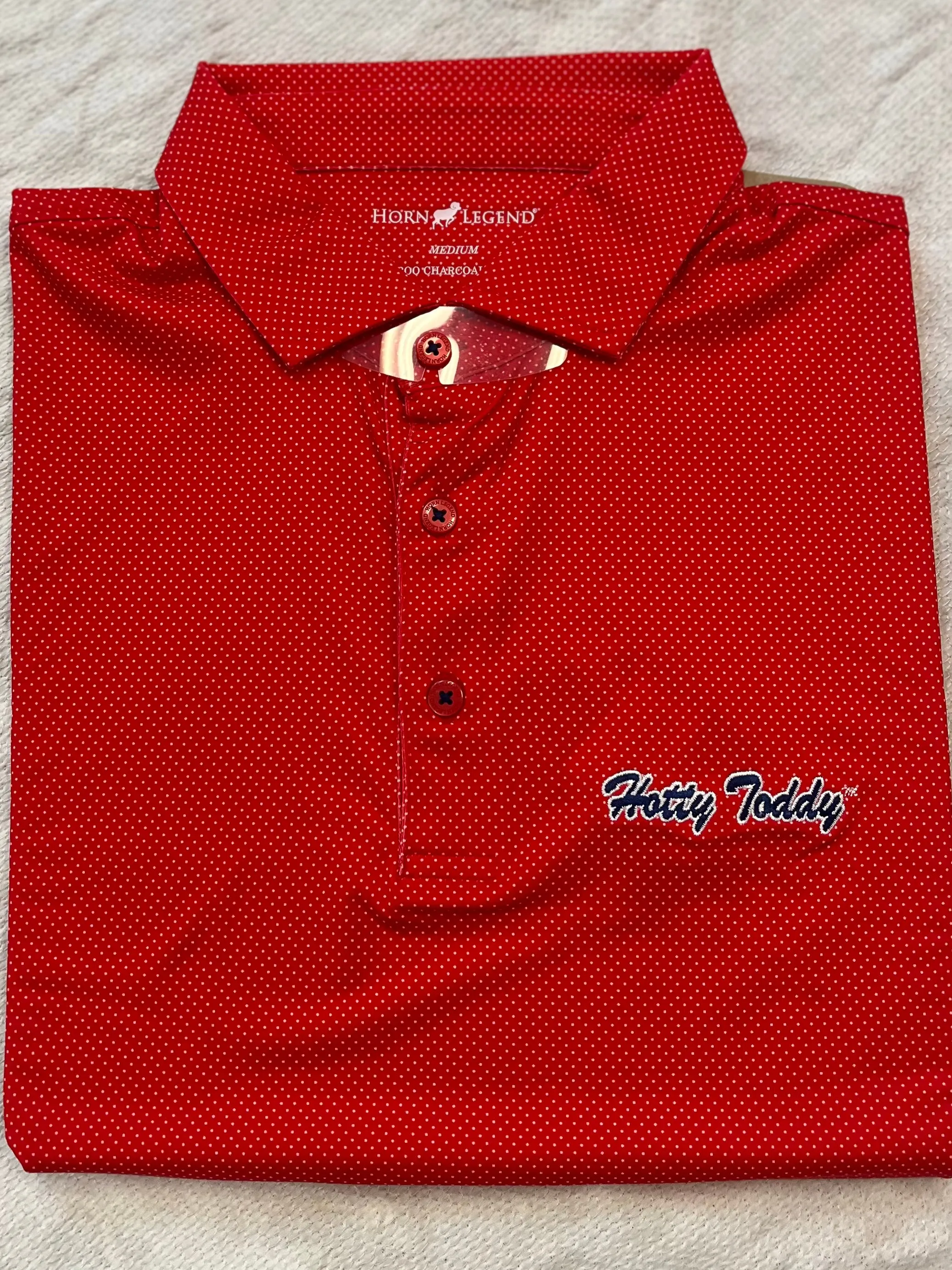 Horn Legend Hotty Toddy Script Performance Polo