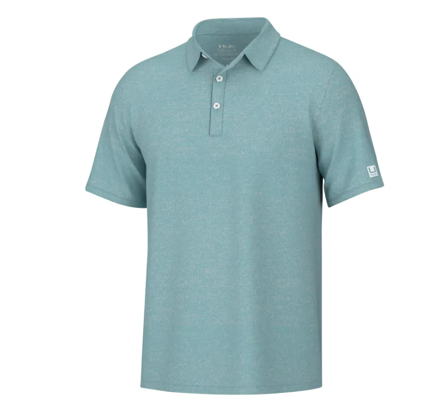 Huk Pursuit Heather Polo