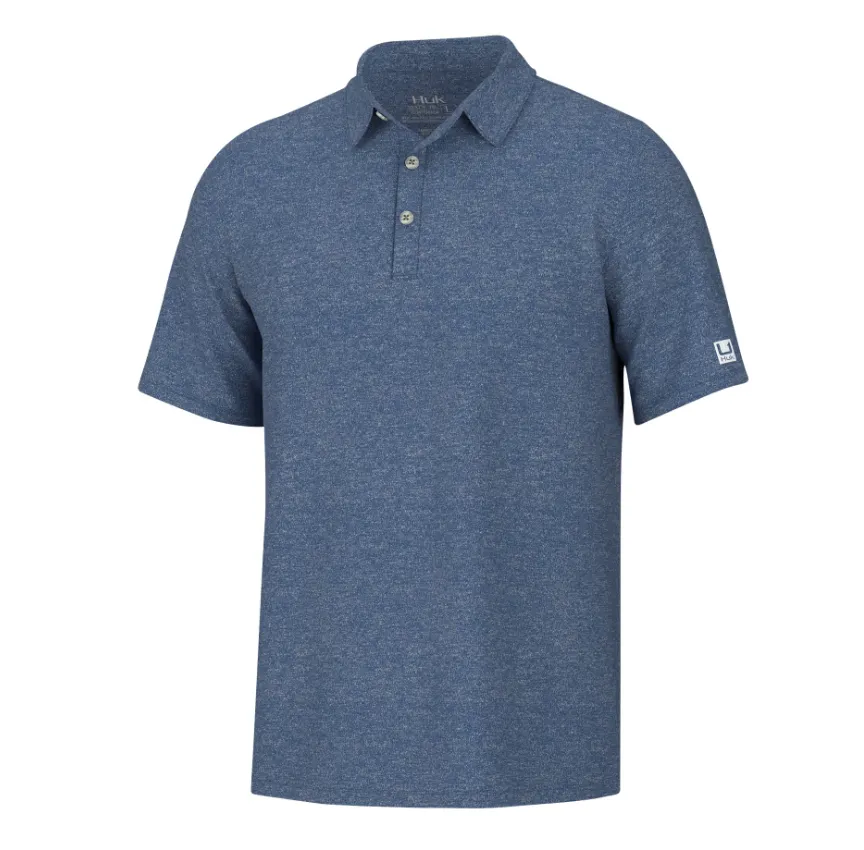 Huk Pursuit Heather Polo