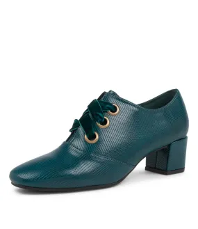 I LOVE BILLY Helix Teal Reptile Heels