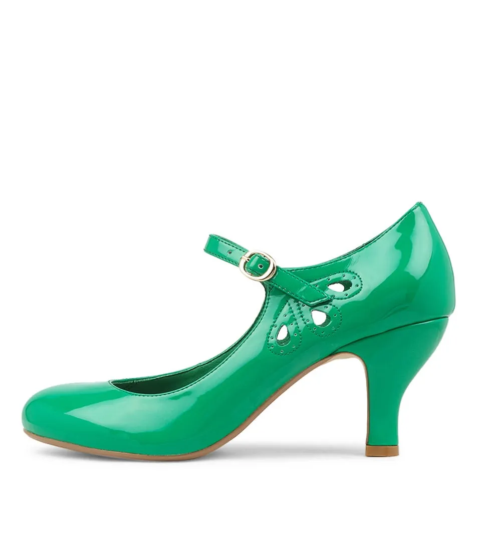 I LOVE BILLY Mendy Green Patent Pu Mary Jane Heels