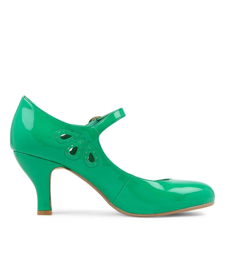 I LOVE BILLY Mendy Green Patent Pu Mary Jane Heels