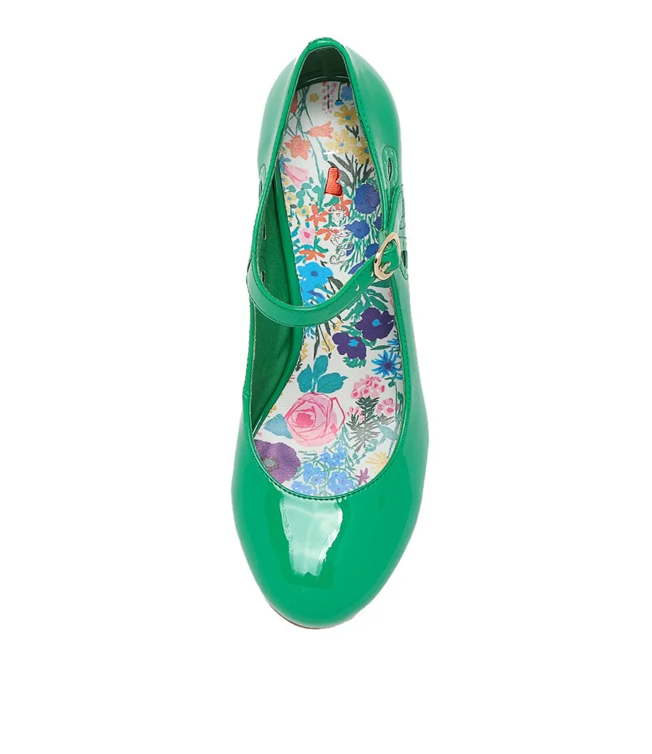 I LOVE BILLY Mendy Green Patent Pu Mary Jane Heels