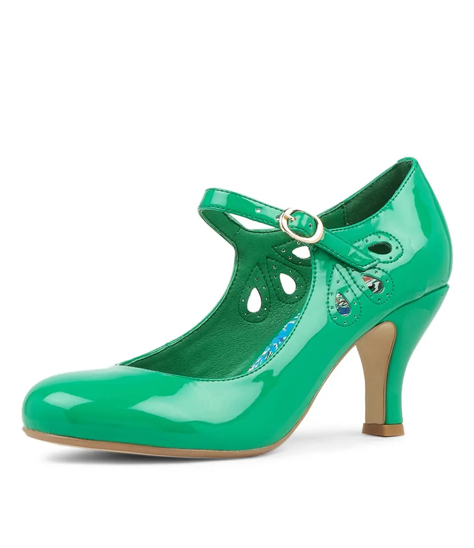 I LOVE BILLY Mendy Green Patent Pu Mary Jane Heels