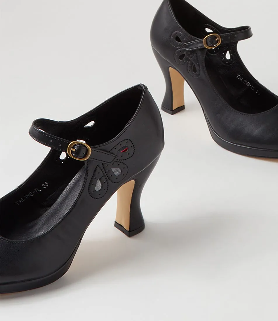 I LOVE BILLY Taline Black Mary Jane Heels