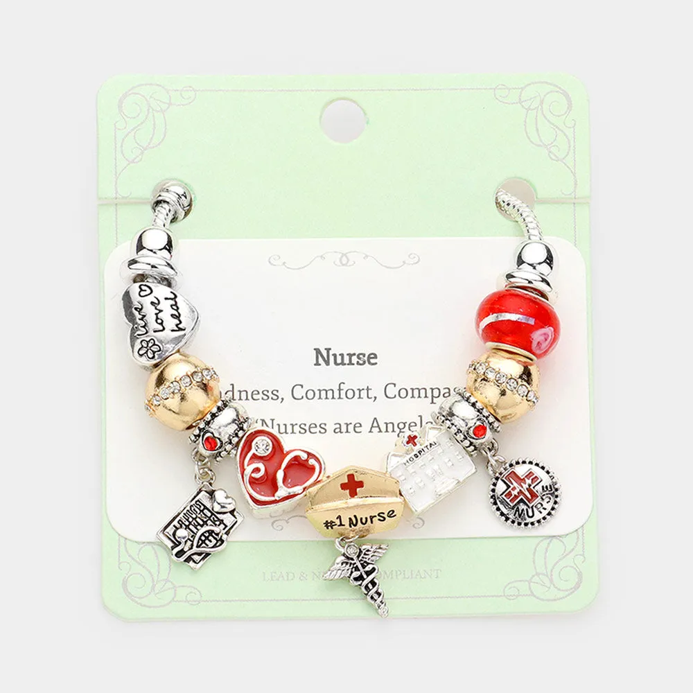 Nurse No. 1 Hospital Beaded Bracelet