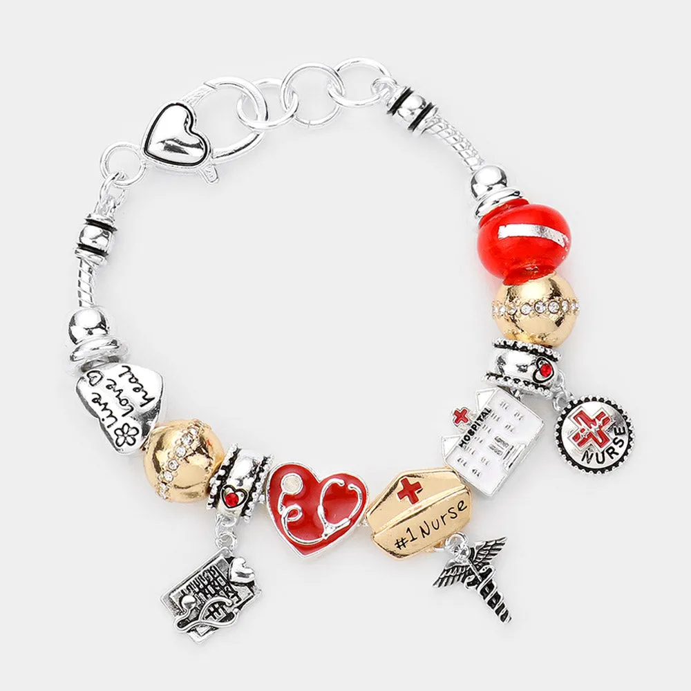 Nurse No. 1 Hospital Beaded Bracelet