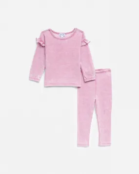 Infant Girl Zurie Burnout Long Sleeve Set