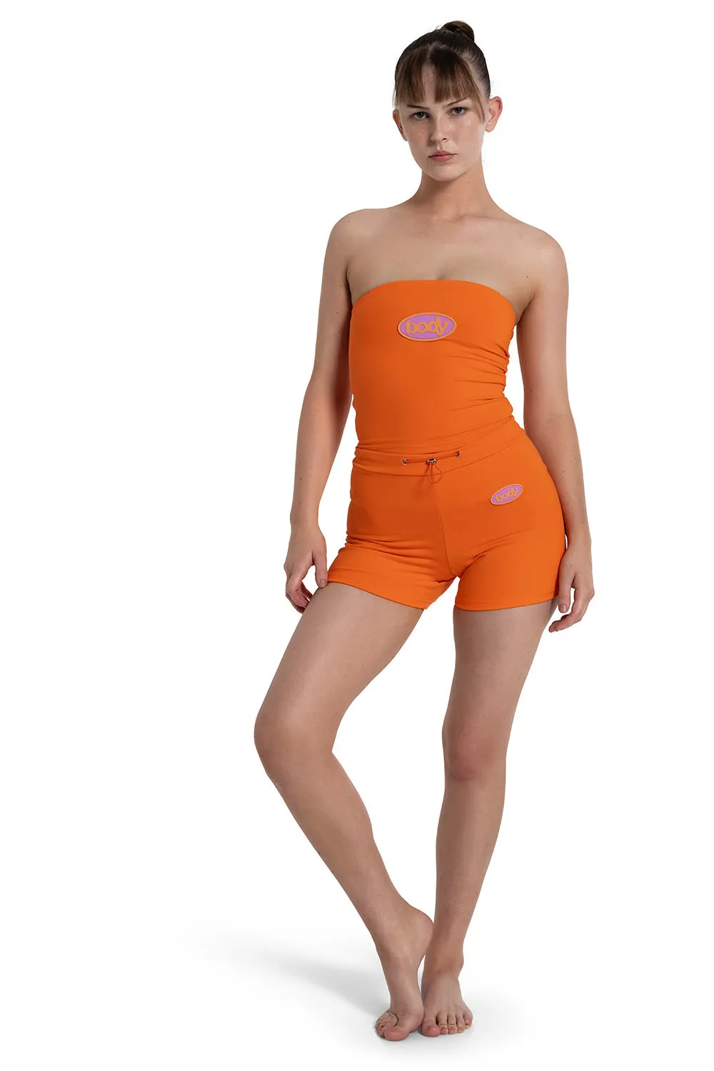 IT GIRL TUBE SHORTS (ORANGE)