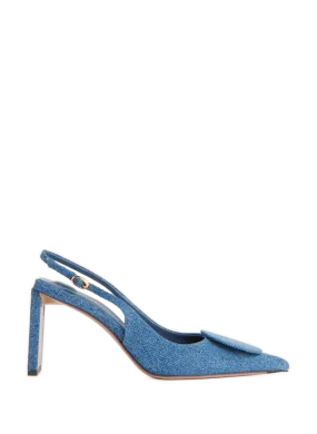 JACQUEMUS  Duelo slingback heels - Blue