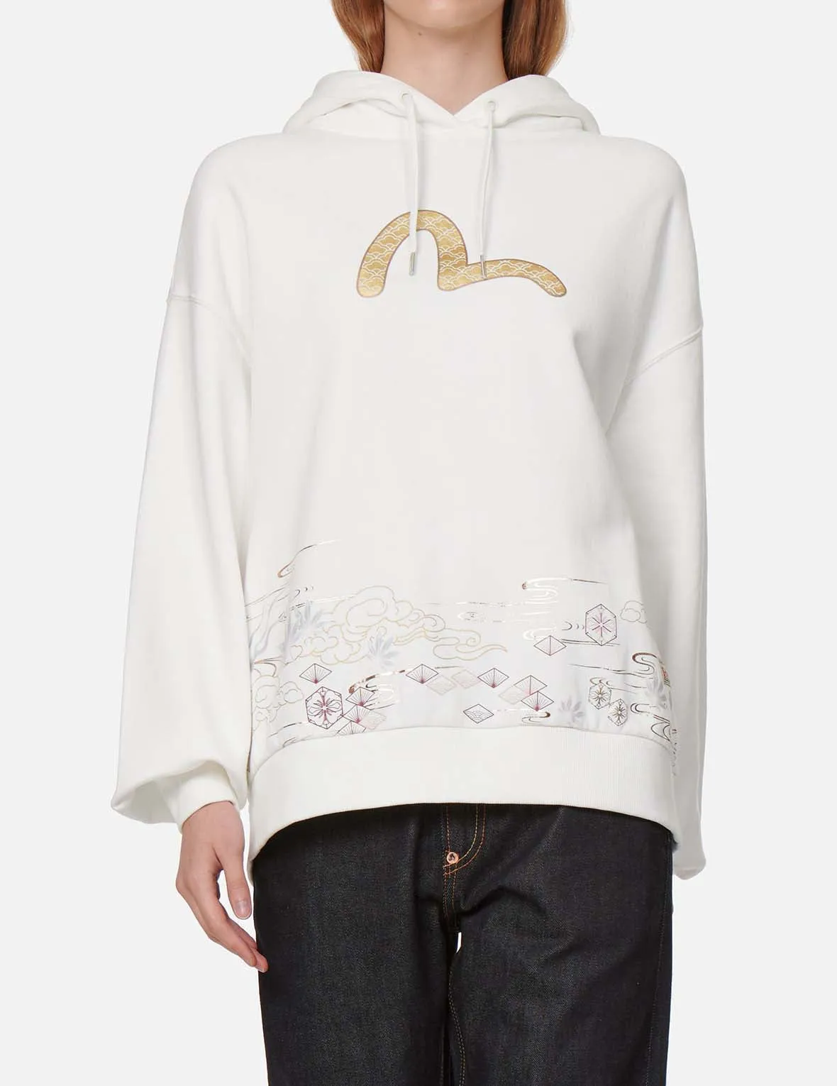 Japanese Pattern Print Sweatshirt