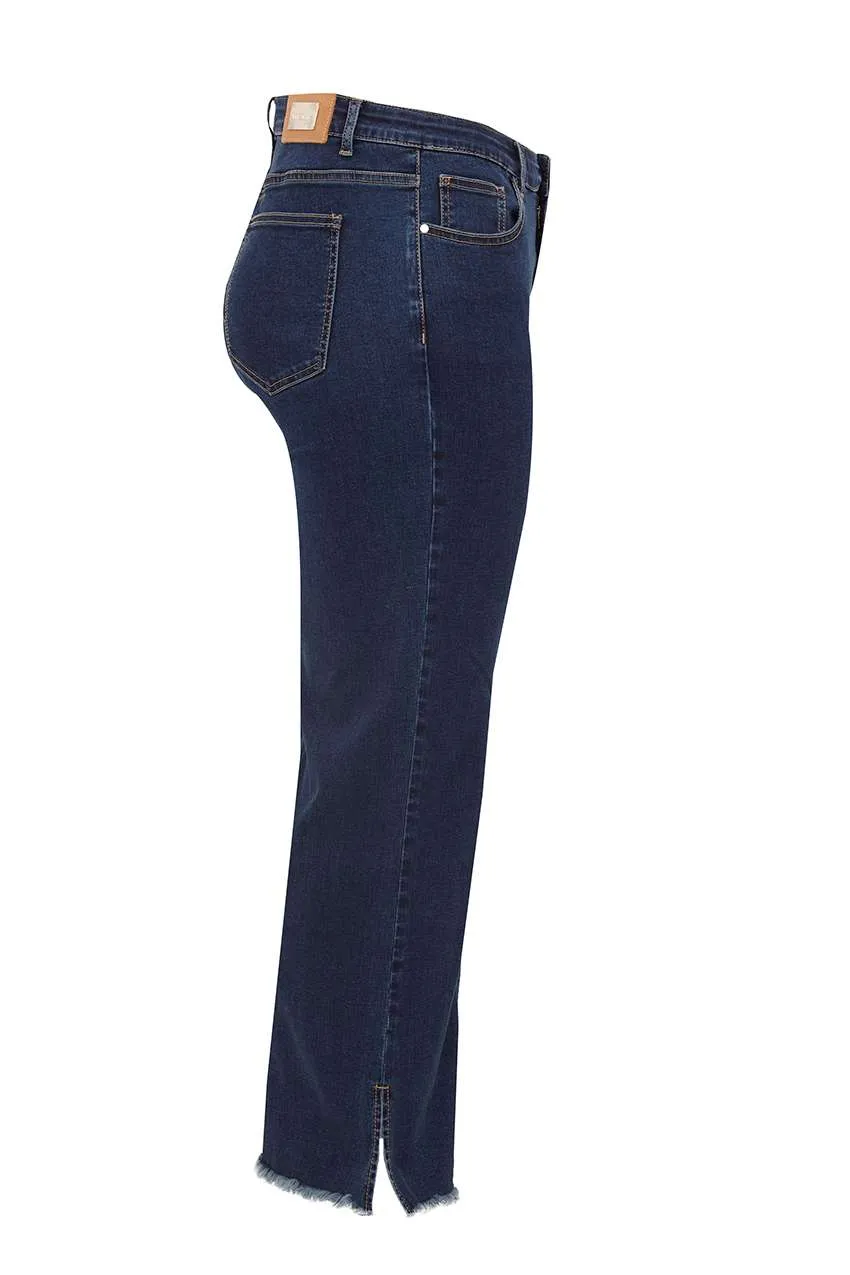 Plus Size Cropped Flare Jeans by MAT FASHION